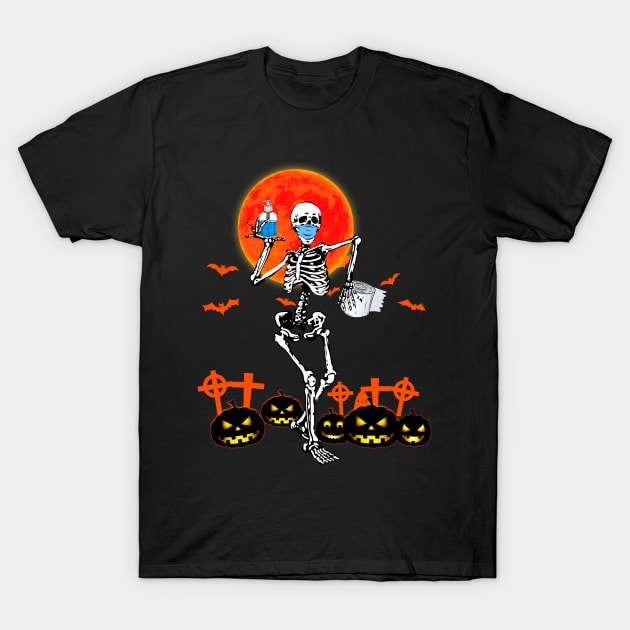 Happy Halloween Party Dancing Skeletons Halloween Funny T-Shirt by saugiohoc994